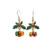 European and American Christmas Bell Earrings with Colorful Enamel, Women's Studs in Alloy Design