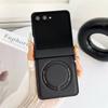 Carbon Fiber Pattern for Magsafe Magnetic Phone Case for Samsung Galaxy Z Flip 7 6 5 4 3 Flip7 FE Flip6 Hinge Protective Cover