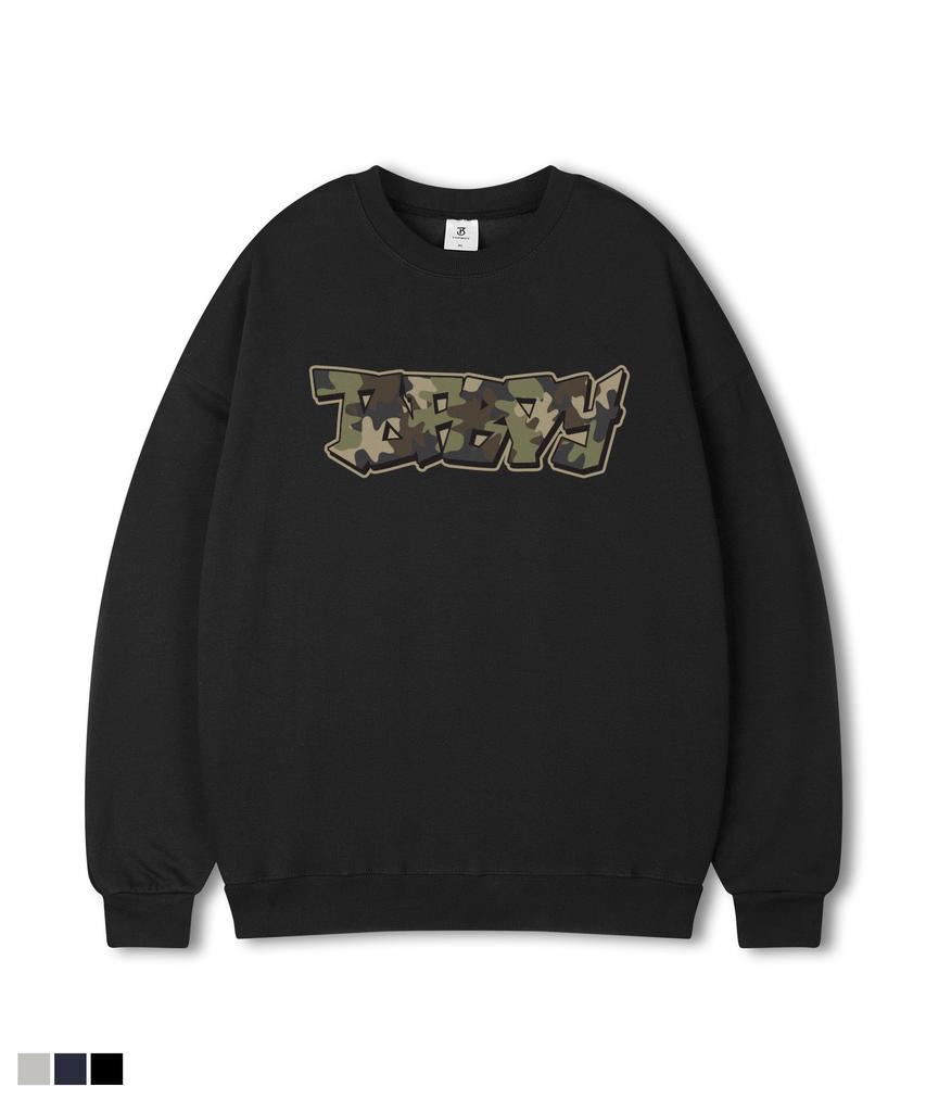 TOPBOY Camo Vibe Oversized Brushed Print Sweatshirt