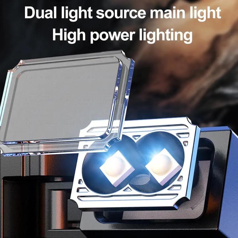 MultiFunction Portable Work Light EDC Flashlight With Charging Cable Portable Pocket Mini Light Double Light For Outdoor Camping