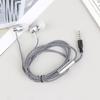 1Pc Stereo Earbuds Earphone Wired Nylon Weave Cable Earphone Headset With Mic