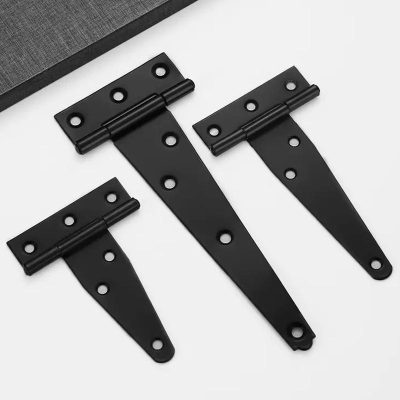 Heavy Duty Door Hinge Extended T-Shape Reinforced Bearing Hinge Rotat 270 Furniture Adjustable Mounting Hardware For Wood Gate