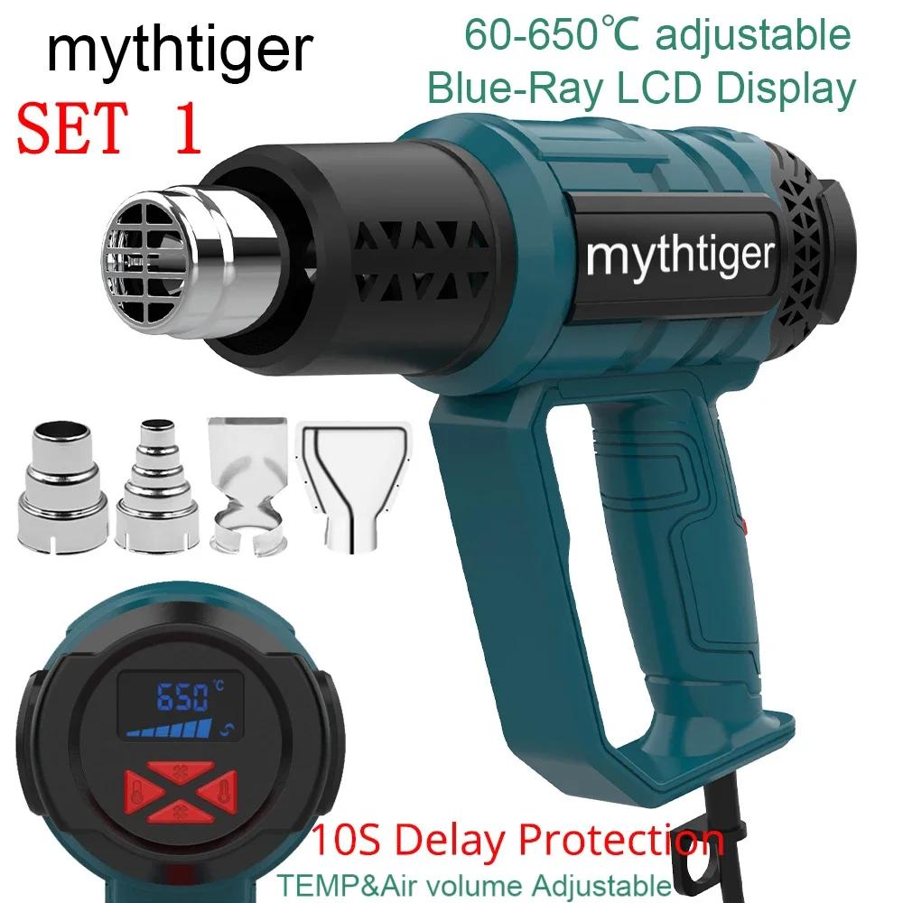 2000W Fast Heating Heavy Duty Heat Gun Kit Variable Temperature Control Overload Protection for Crafts, Shrink PVC, Peel Paint