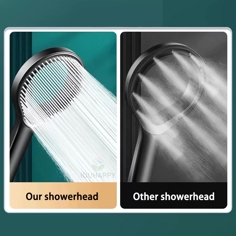 Handheld High Pressure Shower Head Circular Spray Water Pressure Enhancer for Bathroom