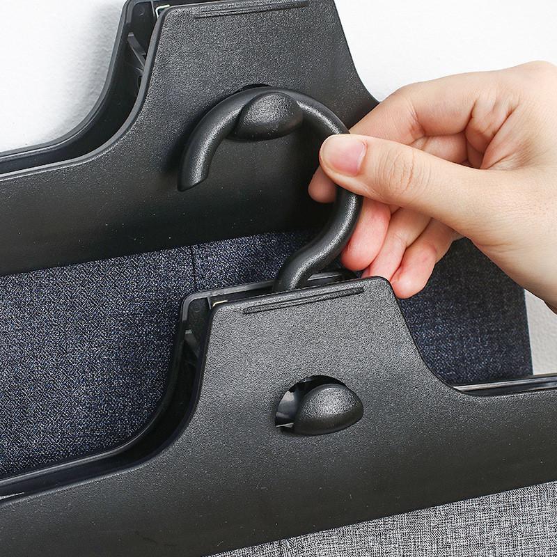 Coat Clothes Plastic Hanger With Strong Clamp For Wrinkle Prevention Storage And