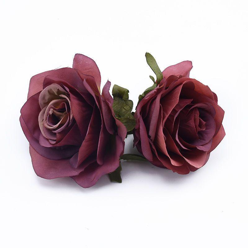 50/100pcs Artificial Flowers Silk Roses Home Outdoor garden Wedding wall Christmas Decoration High Quality Festival Diy gift box