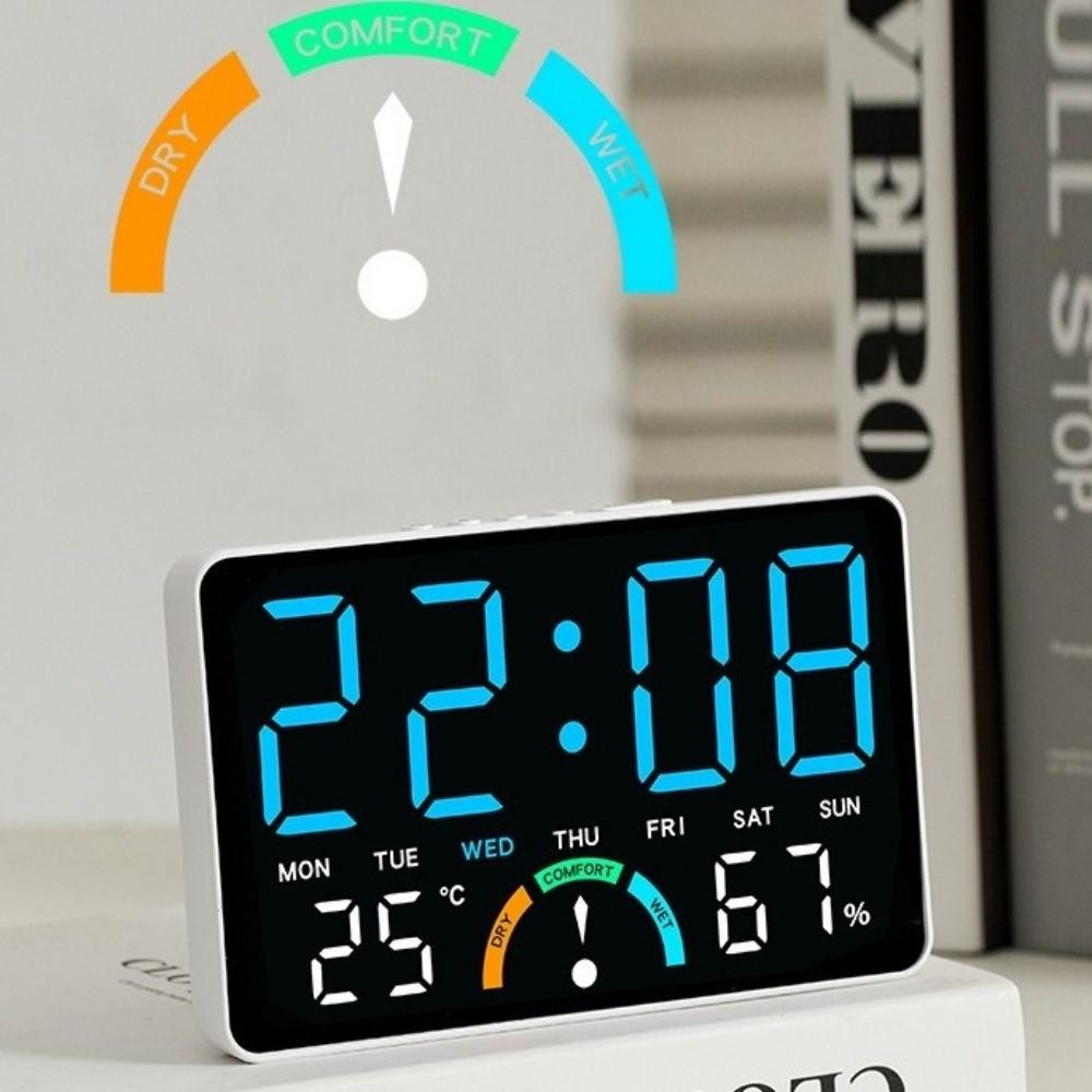 Dual Alarms Digital Wall Clock Large Screen Electronic Table Clock LED Alarm Clock  Home Decor