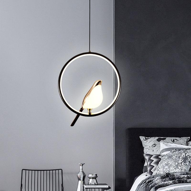 Nordic Modern LED Ceiling Pendent Lights Lucky Bird Light Magpie Chandelier Indoor Lighting Bedroom Kitchen Bar Lamp Home Decor