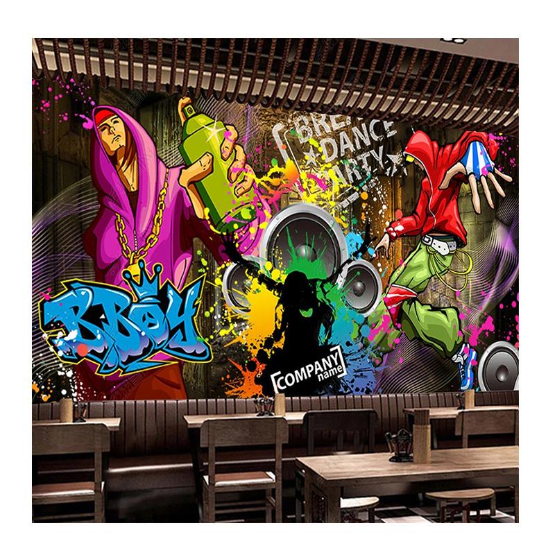 

Винтажные обои Граффити Хип-хоп Фон Фреска на стену Детские Креативный Домашний Декор Обои 200 cm(W) x 140 cm(H)