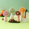 Small Handheld Fan Dual-Use Portable Fan USB Rechargeable Desk Fan Cute Mushroom Shape Personal Cooling Fan for Travel Office Home Gifts