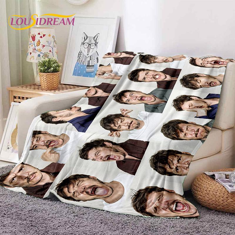 Pedro Pascal 3D Soft Throw Blanket - Warm Picnic, Bed, Sofa Accessory