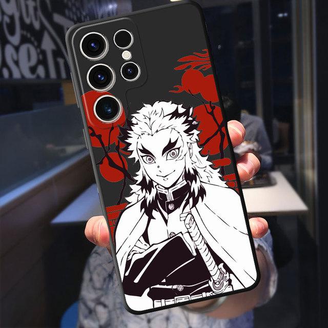 Japan Anime Kurama Dämon Slayer Fall für Samsung Galaxy S21 S23 Ultra 5g S8 S7 S10e S20 Fe S22 plus S10 S9 Schwarz Soft Cover