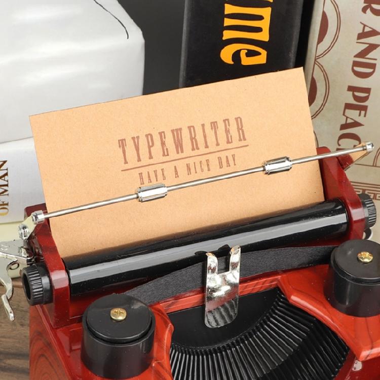 Classical Typewriter Shape Music Box Plastic Wind Up Ornament Plays Clear Melodies for Decorative and Gift Giving