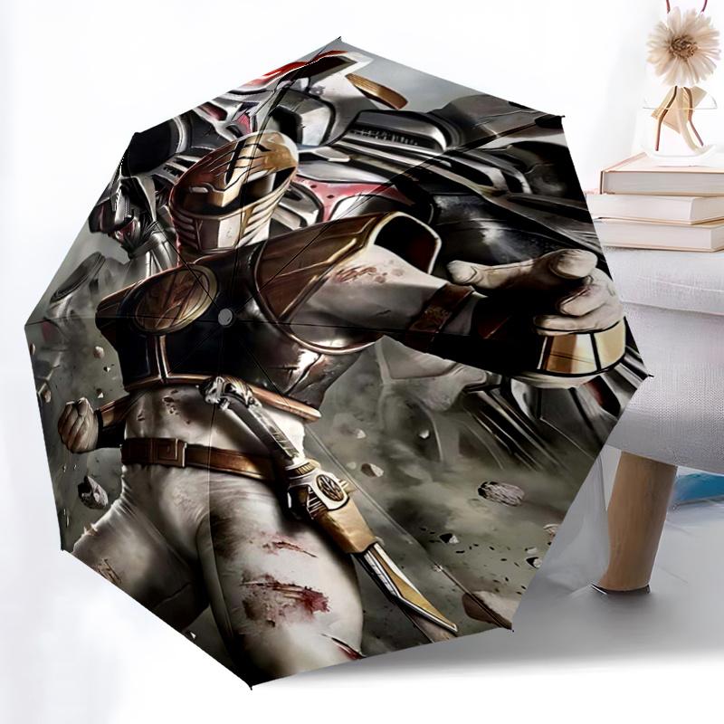 1pc Rise of the Legendary Warrior Fully Automatic Folding Portable Umbrella, 8 Iron Frames, Three-Fold Design, Suitable for All Seasons, Suitable