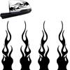 Alpha Depot Flame Sticker Fire Pattern 15x3cm 4pcs for Car