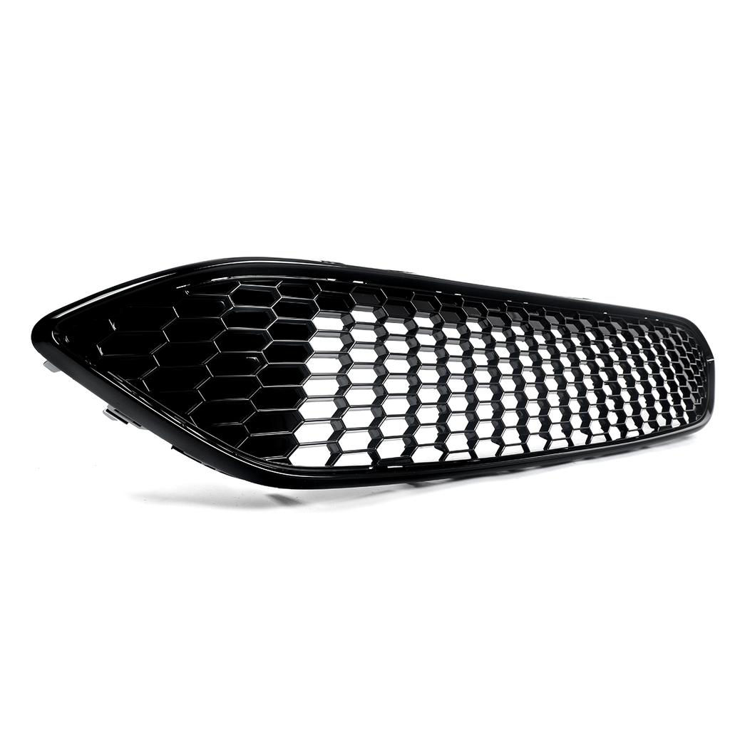 Front Upper Bumper Grille For 2015-18 Ford Focus S SE RS Gloss Black Honeycomb