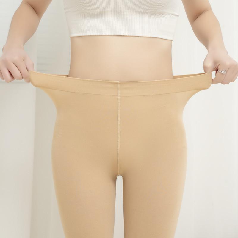 Women's High Waist Tights High Elastic Velvet Pantyhose Solid Color Shaping Hosiery Leggings