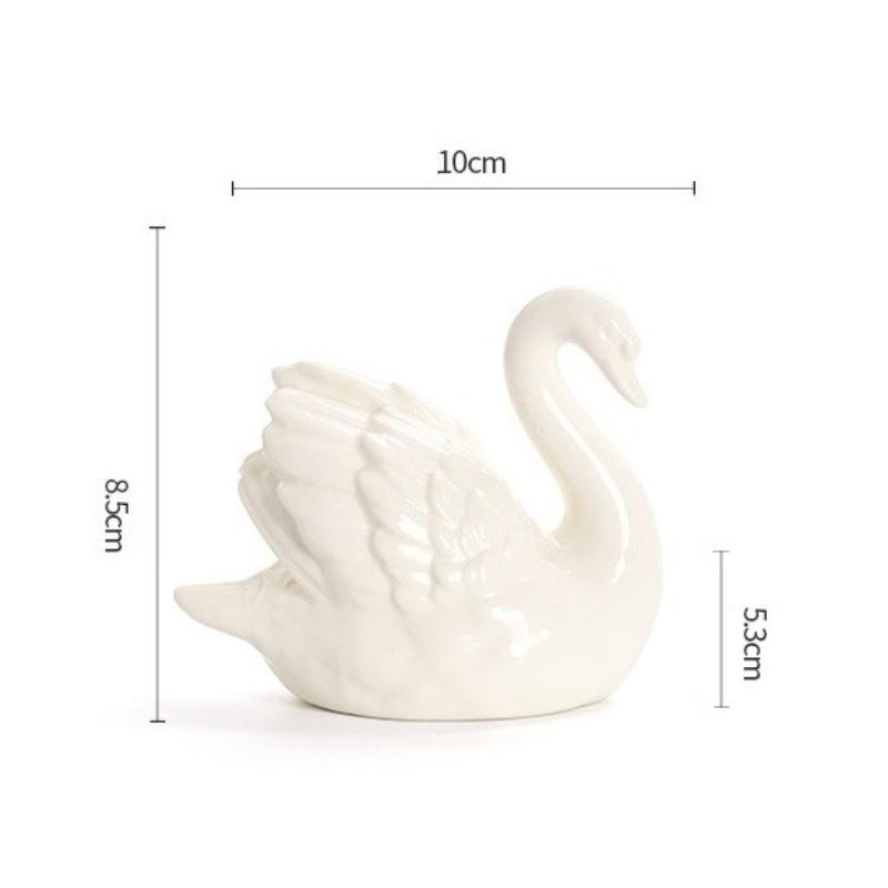 1 Stück Schwarz-Weiß Schwan Ornament Leichter Luxus Einzugsgeschenk Heimdekoration Nordisches Geschenk