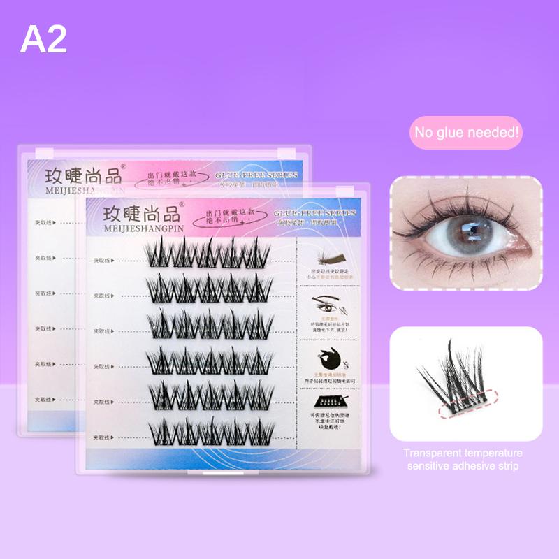 Multi-Styles No Glue Natural Cluster Eyelash Extensions False Cluster Volume Eyelash Makeup Grafting False Eyelashes Cosplay