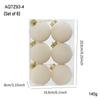 Set of 6 Christmas Tree Ornaments: 8cm Plastic Flocking Colored Balls