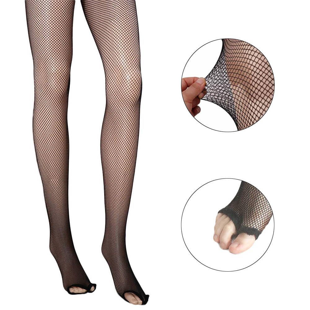 Women Sexy Fishnet Open Toe Tights Elastic Footless Mesh Pantyhose Ladies Latin Dance Net Stocking Netzstrumpfhose