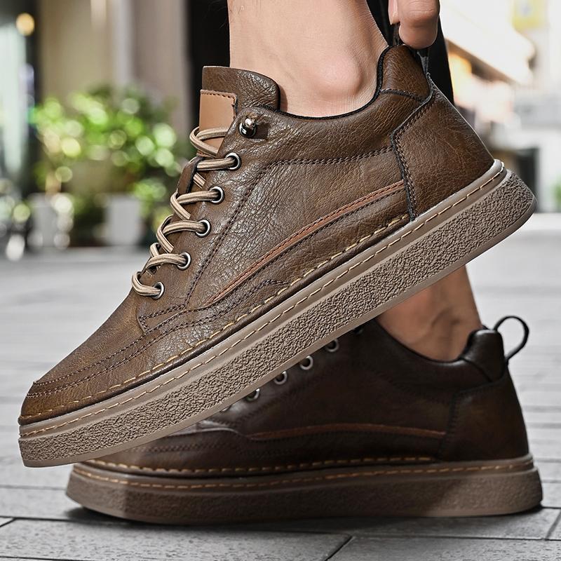 Модная удобная мужская обувь на платформе — фото 5