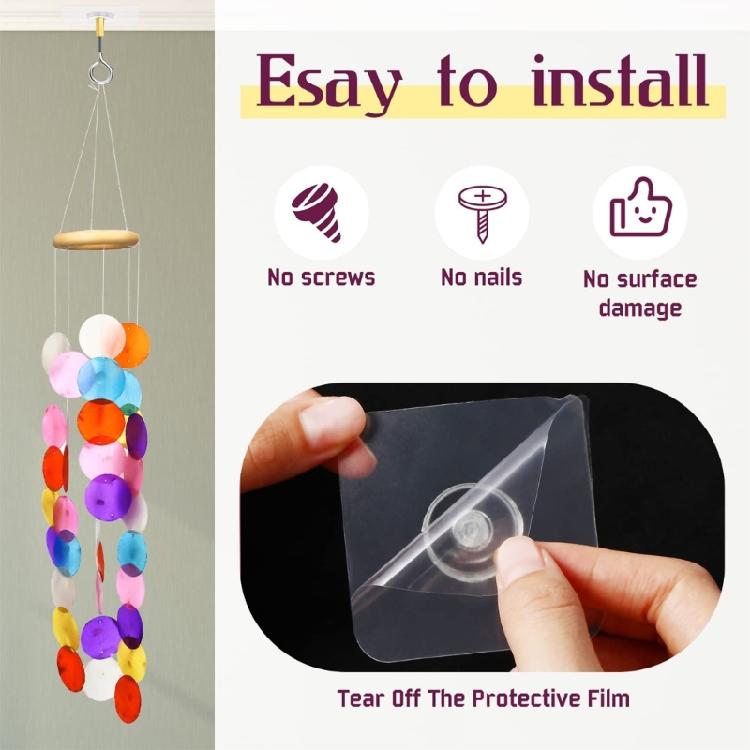 Plant Hanger Removable Strong Adhesive Ceiling Hooks Multipurpose Hanging Solution For Curtains Lights Decoration