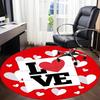 1pc Love Hearts Chair Carpet for Office - Durable, Ideal for Chair Mats, Stylish & Functional Decorative Rug Yy260130019