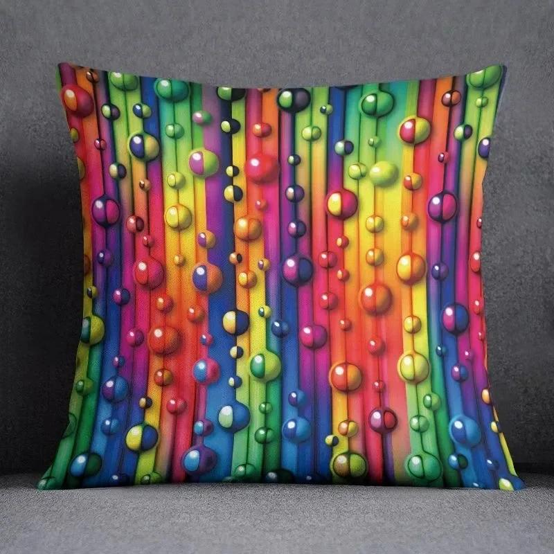 Color Ins Abstract Pillowcase Sofa Cushion Living Room Bedroom Square Pillow Cover Home Fabric Decoration