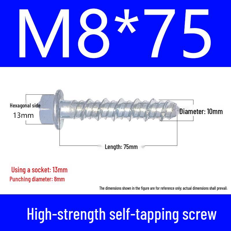 High-Strength Self-Drilling Concrete Anchor Bolt with Self-Anchoring Point and Special Cutting Head