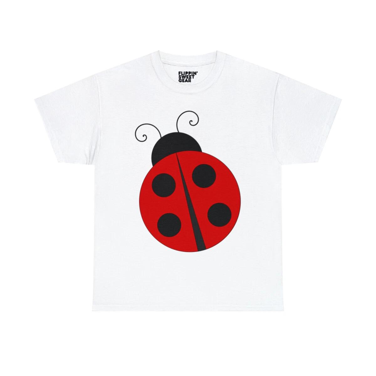 Cute Ladybug Graphic Tee Shirt L
