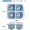 4 Pack Snack Containers, 4 Compartments Bento Snack Box, Reusable Meal Prep Lunch Containers Divided Food Storage Containers for School Work Travel