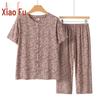 Elderly Women's Loose Summer Two-Piece Set