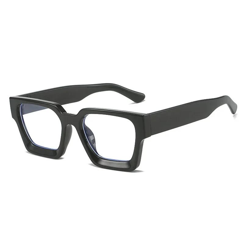 Yellow Square Glasses For Ladies Stylish Oversized Clear Lens Eyeglasses Female Vintage Big Frame Computer Safety Glasses Eye Glasses Spectacle