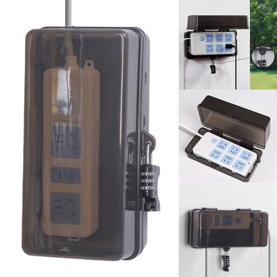 Waterproof Outdoor Extension Cord Cover Weatherproof Cable Management Box Electric Outlet Protector Protect Outlet Plug Socket