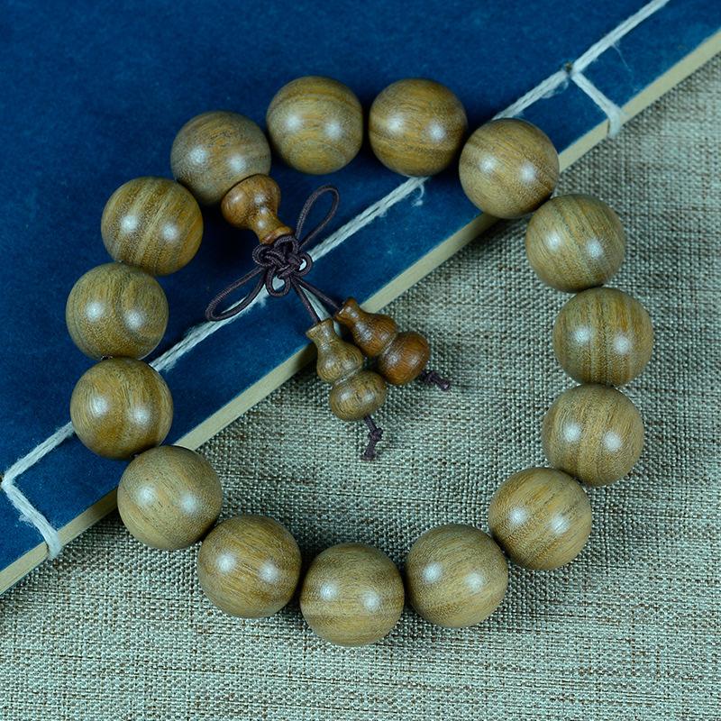 Argentina old material submerged green sandalwood bracelet sandalwood wooden cultural toy bracelet men's and women's jewelry buddhist beads