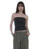 PARTIMENTO WOMEN Deconstructed Strapless Top_Charcoal Melange
