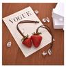 Christmas new strawberry bag pendant three-dimensional resin cute mobile phone lanyard keychain jewelry accessories bag pendant