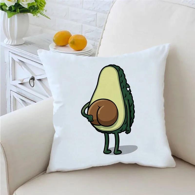 Lustiger Avocado-Druck Kissenbezug Dekokissen Sofawurf Kissenbezug Stuhl Autokissenbezug Heimdeko Einweihungsgeschenke