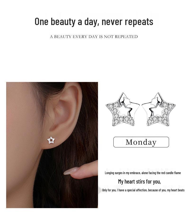 Sterling Silver Butterfly Stud Earrings - Light Luxury Set for Girls, Perfect Holiday or Birthday Gift