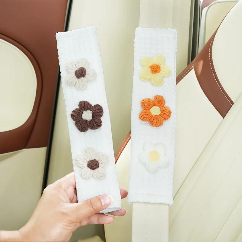 Car Seat Belt Cover Cute Sunflower Strangler Seatbelt Cover Creative Harness Cover Seat Belt Accessories Cute Car Accessories