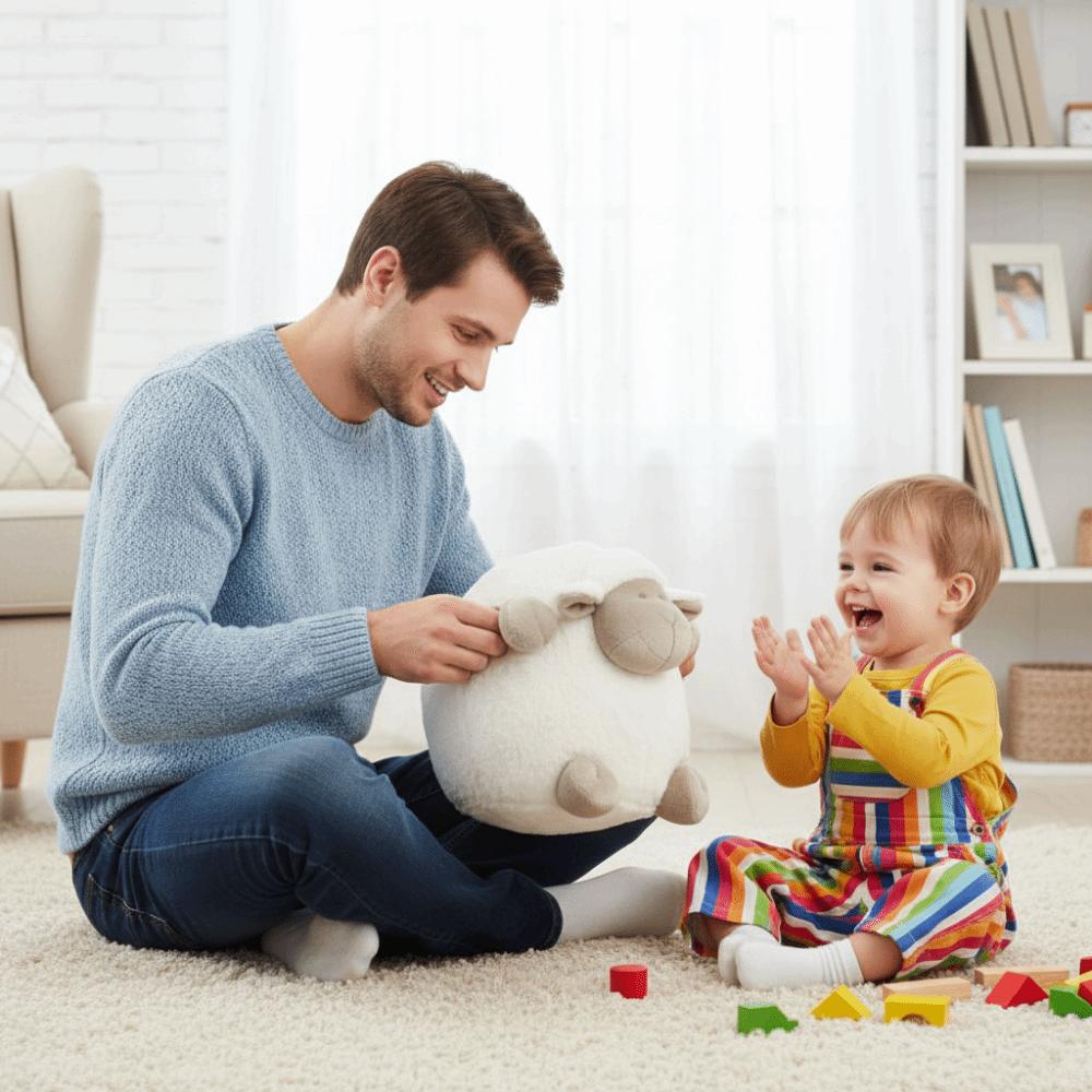 Cozy Stuffed Lamb Doll Huggable Plush Pillow Toy Gift Sheep Ball Doll Kids