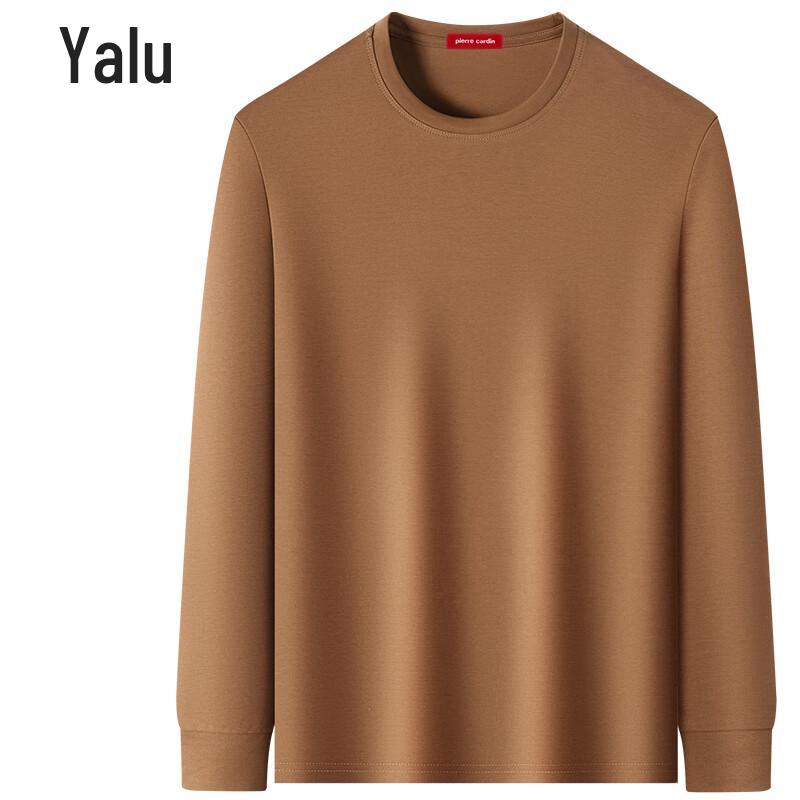 Yalu Men's Anti-Wrinkle Cotton Blend Long-Sleeve T-Shirt