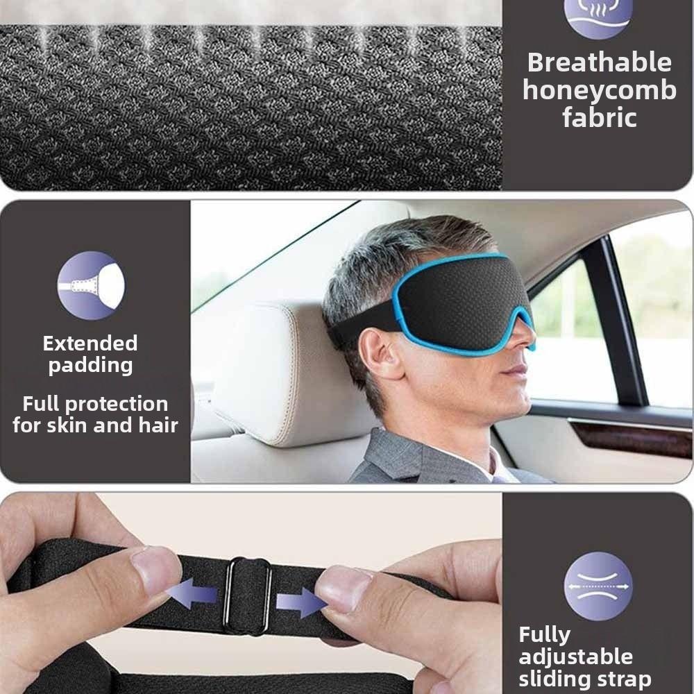 Soft Padded Blocking Light Eye Mask Relax Blindfold Eye Shade Blindfold 3D Sleeping Mask  Relax