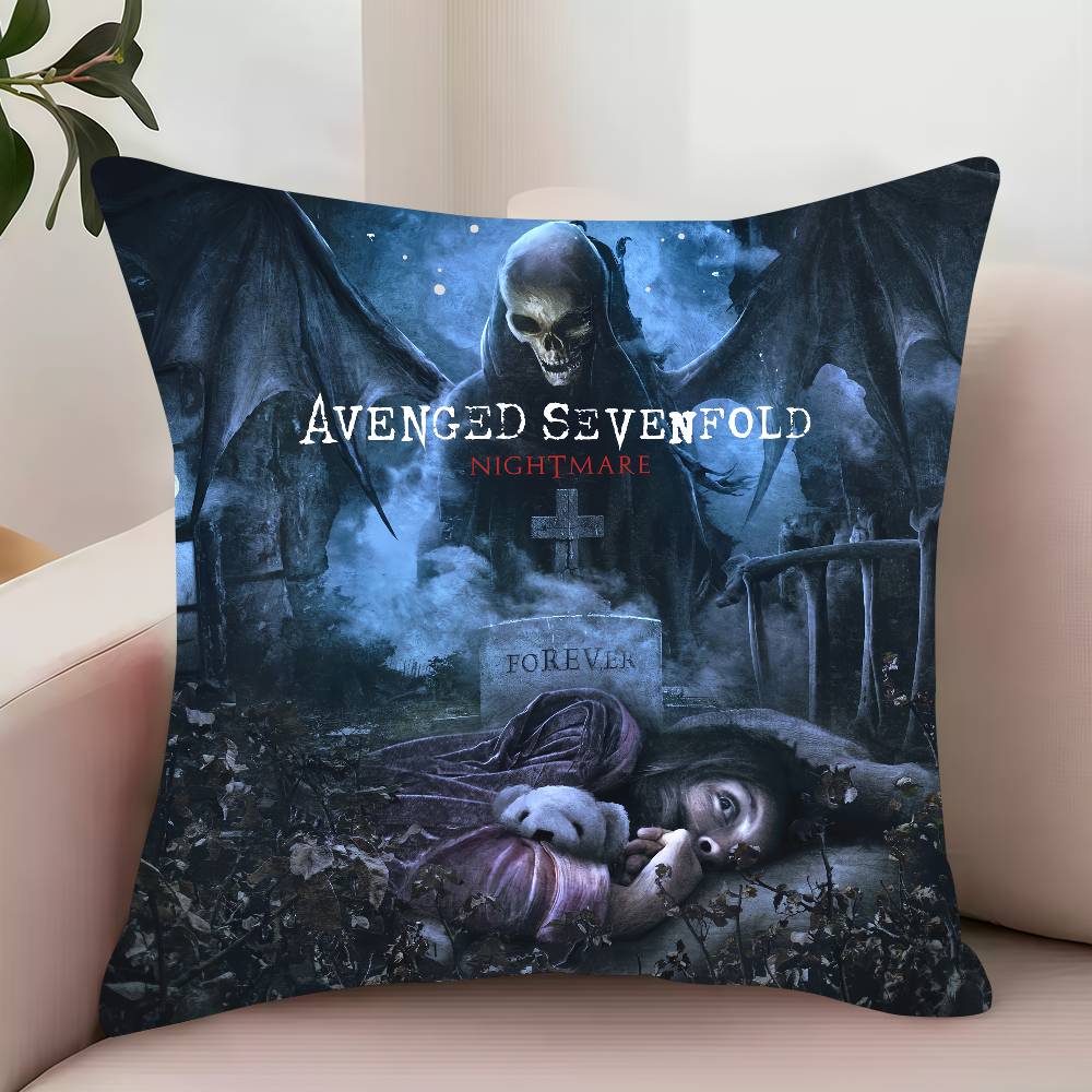 A-Avenged Life Is But a Dream S-Sevenfold Pillow Case Decor Protective Covers Comfortable soft for Sofa Living Room Home office 12x12Inch
