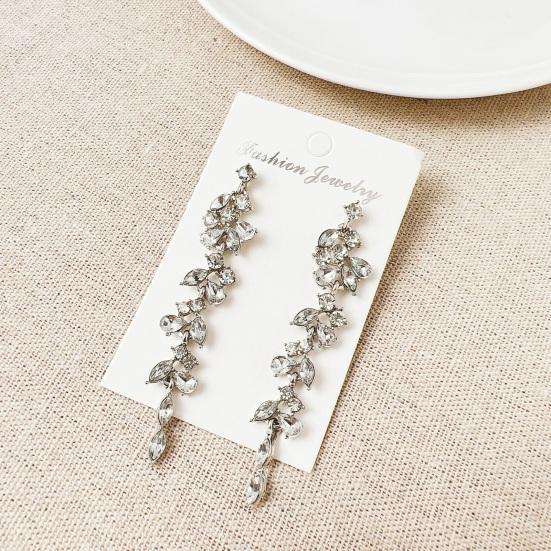 Long Tassel Earrings Zircon Hoop Earrings Rhinestone Earrings Chic Elegant Stud Earrings Stylish Jewelry for Women