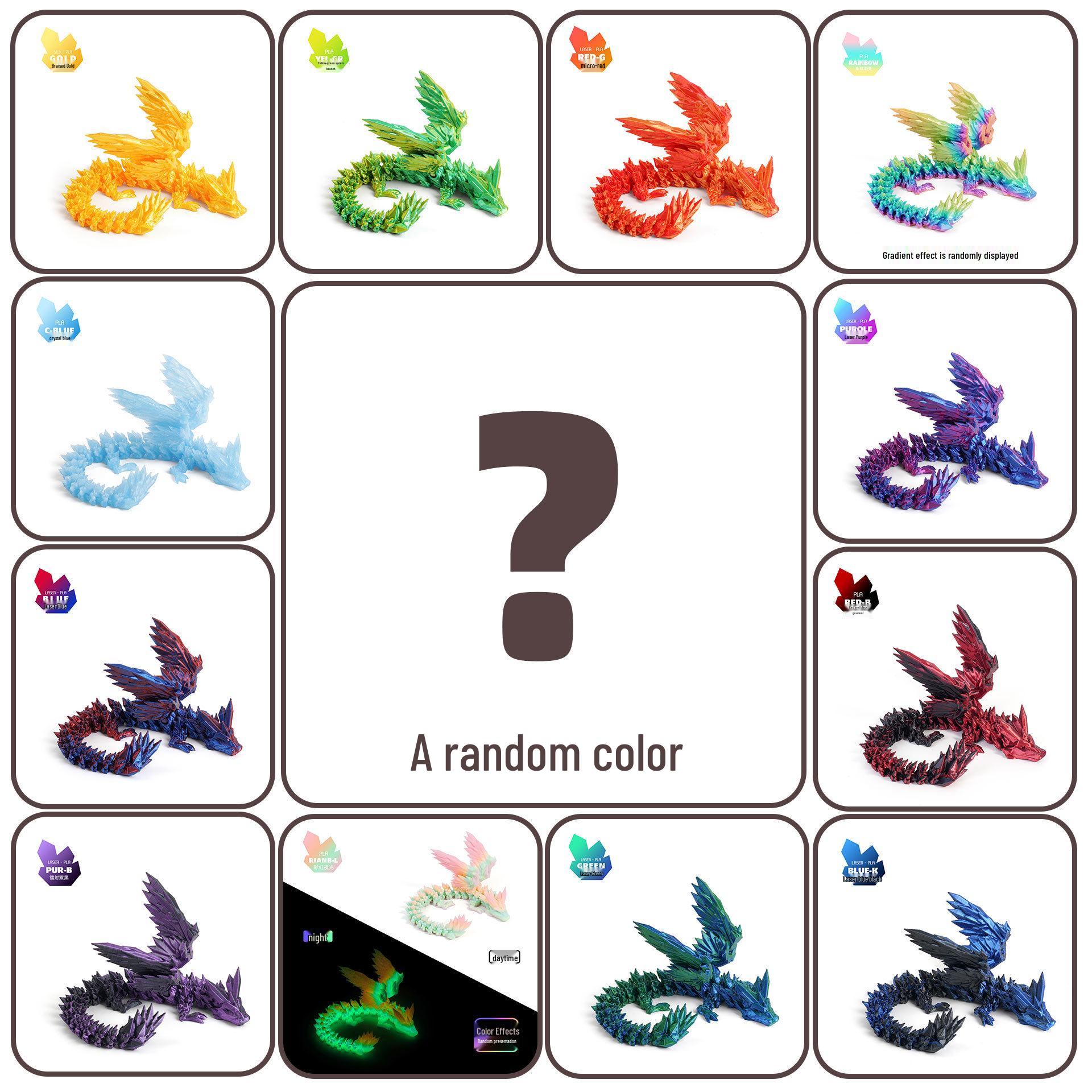 

Набір 3D-друкованого китайського яйця дракона та крил - Креативна прикраса, фігурка, подарунок