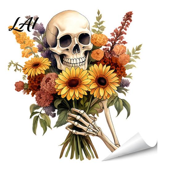 Reusable Decorative Window Sheets Halloween Static Clings Spooky Ghost Floral Skull Stickers Cling Decals for Glass No-Adhesive Party Indoor Outdoor