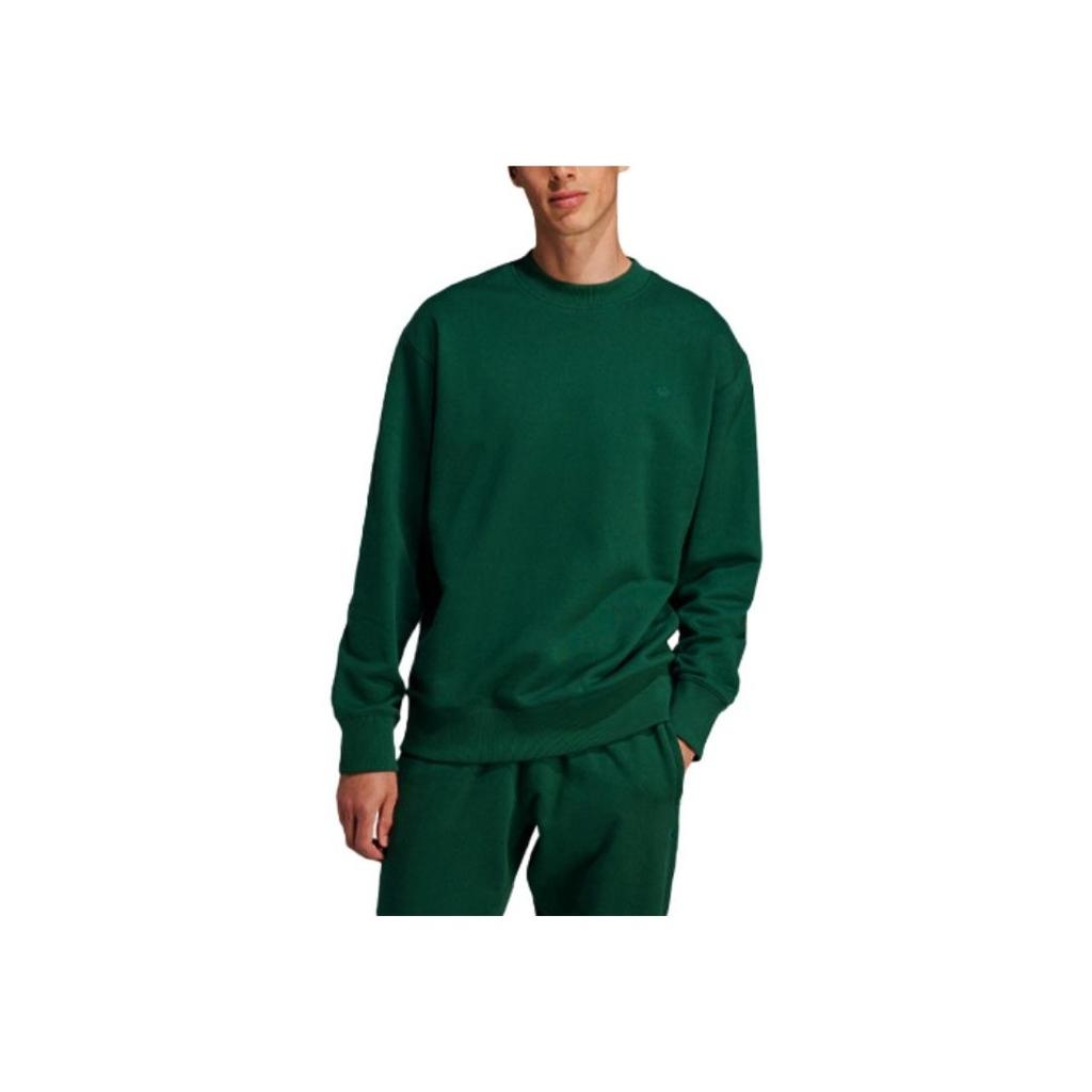 Adidas Originals Adicolor Contempo mikina s logem v jednobarevné pánské topy Forest-Green IM4399