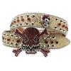 New Bat Buckle Head Rhinestone Belt European and American BB Belt Design Skull Belt